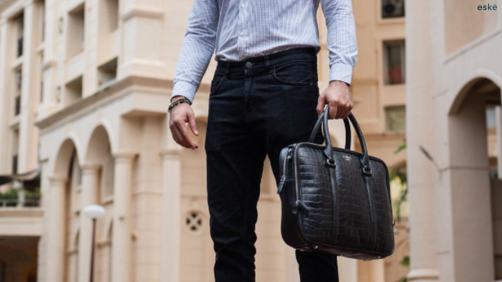 The perfect fusion of functionality and fashion: leather briefcase
